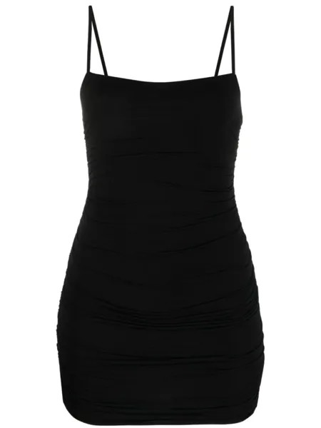 WARDROBE.NYC платье-комбинация мини со сборками, черный