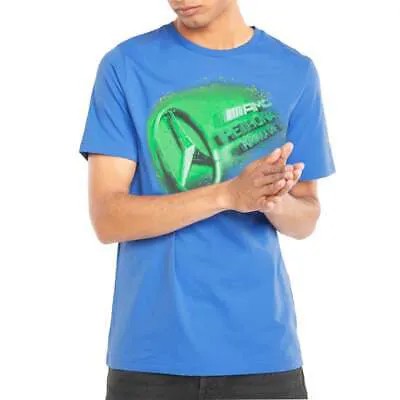 Puma Mapf1 Street Винтажная футболка с круглым вырезом и короткими рукавами с рисунком Мужская синяя Casua
