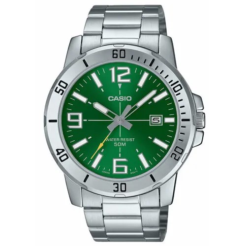 Наручные часы CASIO, серебристый/зеленый