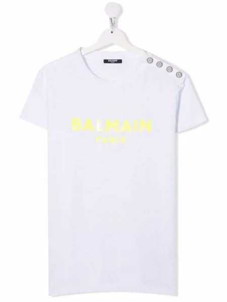 Balmain Kids футболка с логотипом