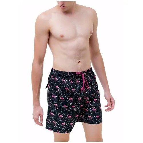 Плавательные шорты с паттерном Фламинго, с сеткой внутри, размер XL