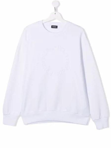 Diesel Kids толстовка с тисненым логотипом
