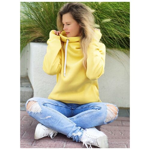 Худи Aussie Wear, силуэт свободный, утепленное, размер M, желтый