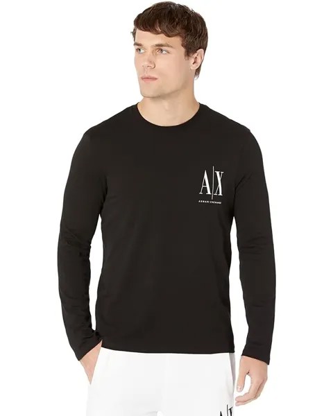 Футболка Armani Exchange Icon Logo Long Sleeve, черный