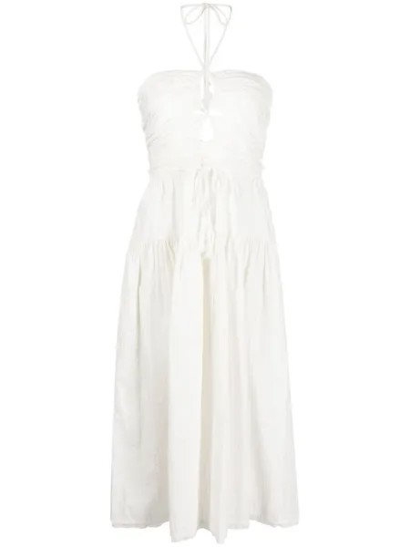 Ulla Johnson Ella halterneck midi dress, белый