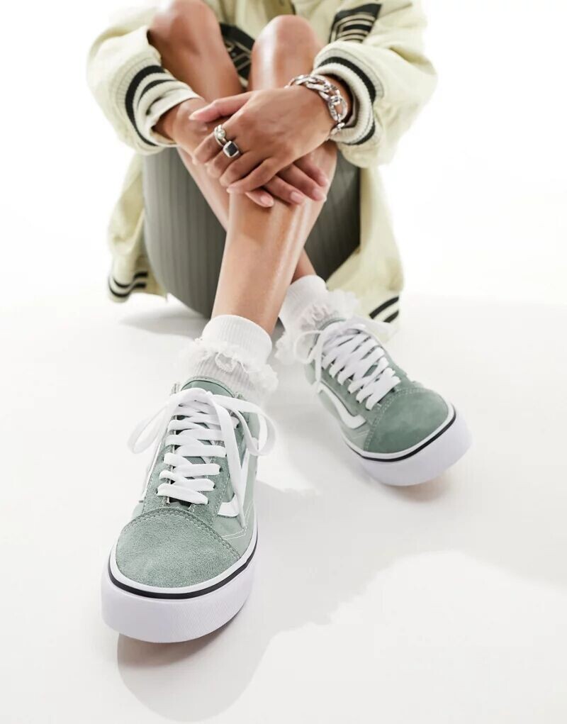 Зеленые кроссовки Vans Old Skool Color Theory