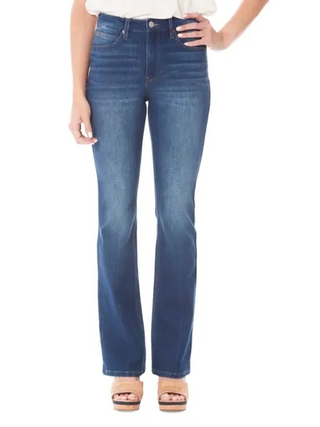 Суперэластичные джинсы Bootcut с высокой посадкой Nicole Miller, синий
