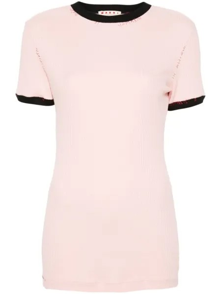 Marni футболка из джерси, розовый