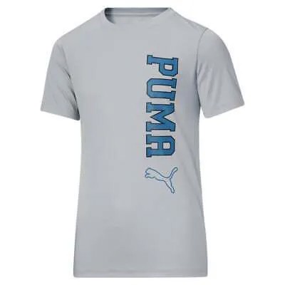 Футболка с круглым вырезом и короткими рукавами Puma Athletics Club Performance с графическим принтом для мальчиков