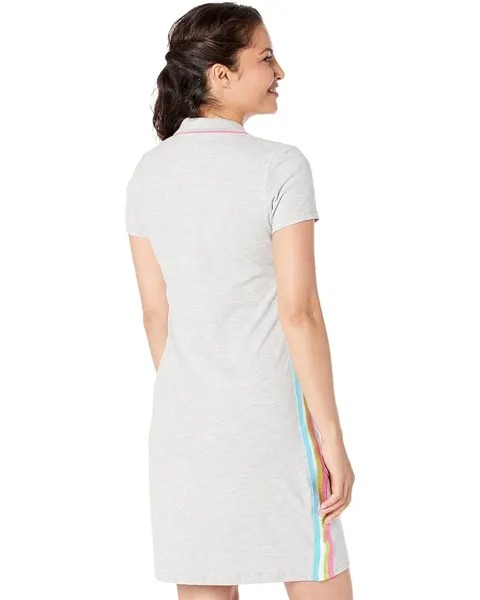 Платье U.S. POLO ASSN. Multi Side Stripe Polo Dress, цвет Light Heather Grey