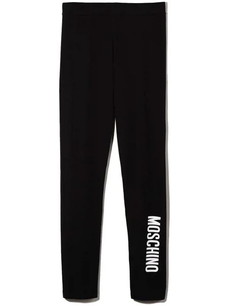 Moschino Kids легинсы с логотипом