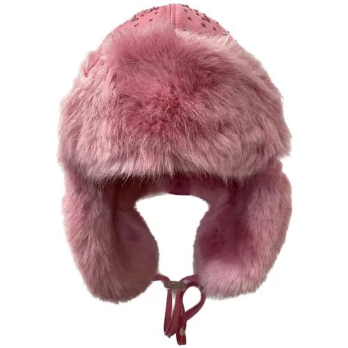 Шапка ушанка TuTu зимняя, подкладка, размер 56-58, розовый