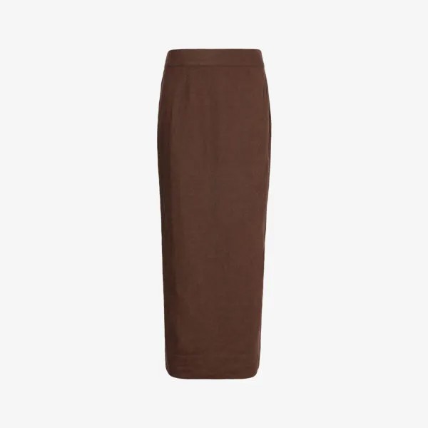 Льняная юбка макси emma средней посадки Posse, коричневый