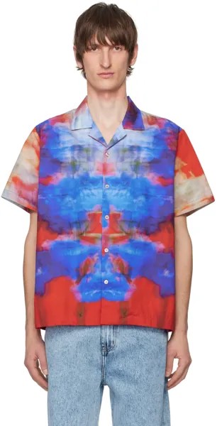 Разноцветная рубашка с цветочным размытием Fiorucci
