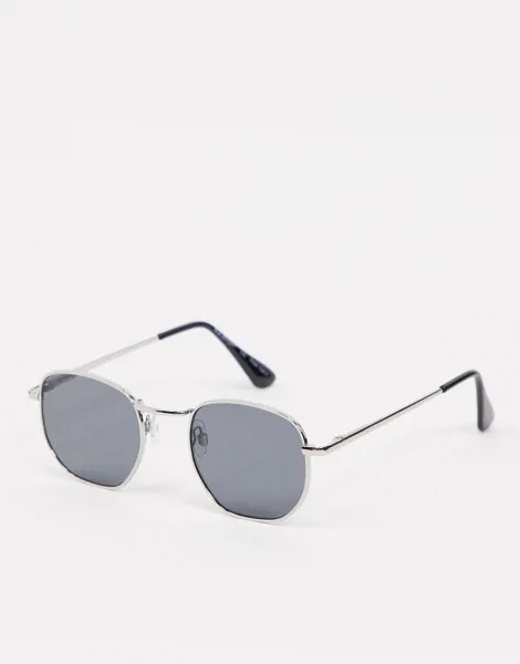 Круглые солнцезащитные очки в стиле ретро AJ Morgan-Серебристый