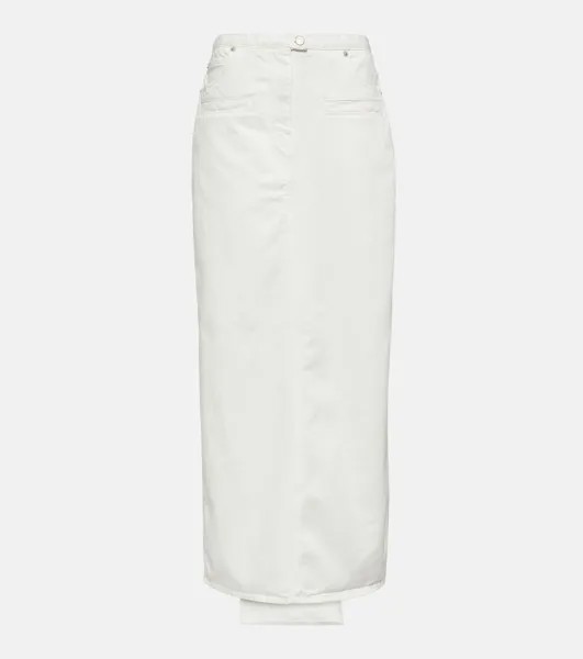 Джинсовая юбка макси Courrèges, белый