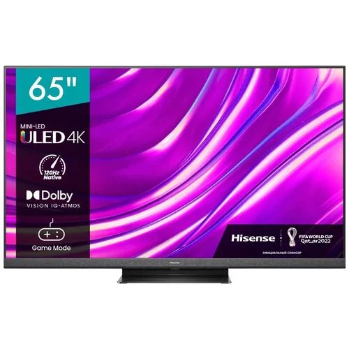Телевизор Hisense 65U8HQ LED, Quantum Dot, HDR, темно-серый