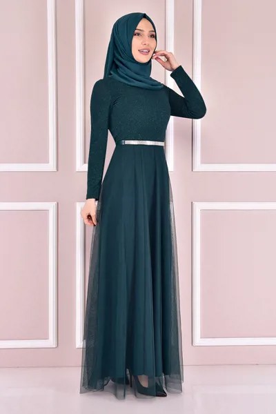 Серебристое вечернее платье, изумрудная Женская одежда, женское платье, женское платье, арабское платье EFY20040