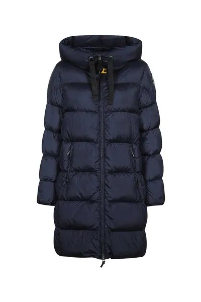 Длинный пуховик Harmony с капюшоном Parajumpers, синий