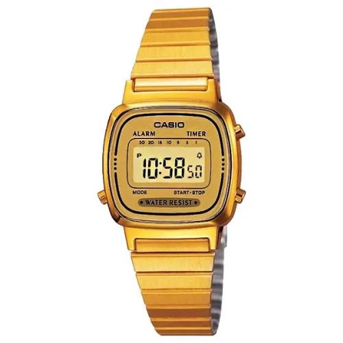 Наручные часы CASIO LA-670WGA-9E, серый, золотой