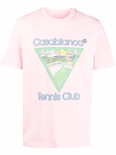 Casablanca футболка Tennis Club из органического хлопка