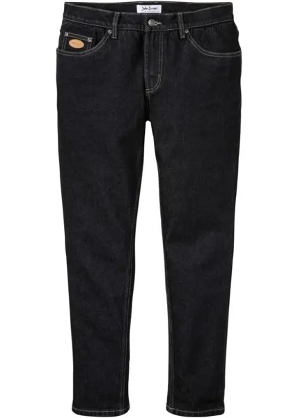 Джинсы эластичного кроя обычного кроя зауженные John Baner Jeanswear, черный