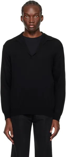 Черная рубашка-поло с длинными рукавами Skipper Auralee