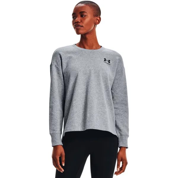 Толстовка Under Armour Rival Fleece Oversize Crew, серый