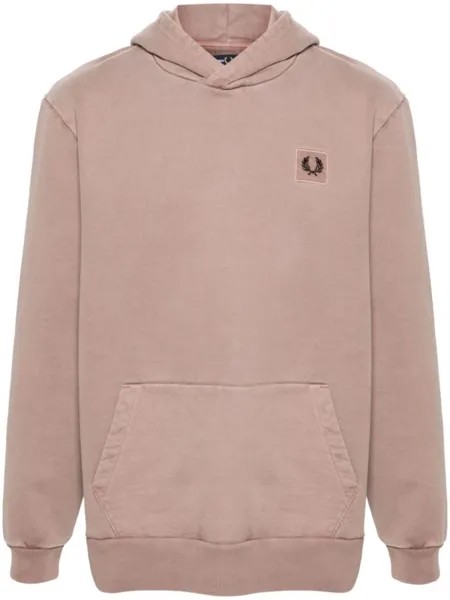 Fred Perry худи с логотипом, розовый