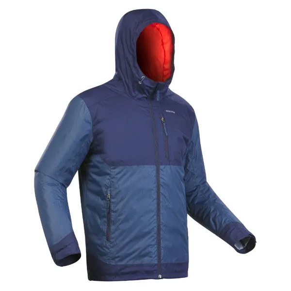 Куртка для походов зимняя -10°C водонепроницаемая мужская синяя SH100 X-WARM Quechua