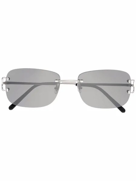 Cartier Eyewear солнцезащитные очки C Décor в прямоугольной оправе