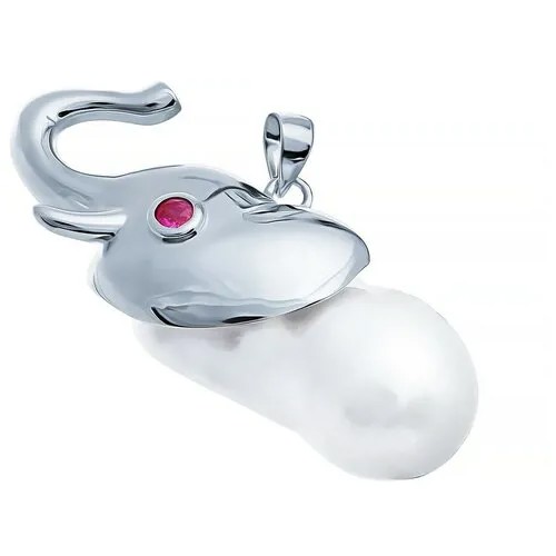 Серебряная подвеска с жемчугом, кубическим цирконием CYZPP00941-PD-WB-001-WG JV