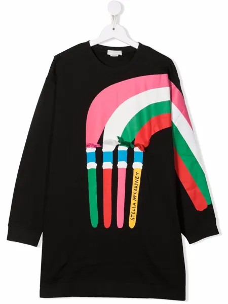 Stella McCartney Kids платье-толстовка с логотипом
