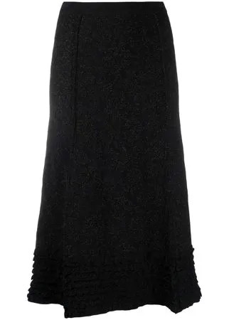 Moschino юбка с оборками и эффектом металлик