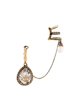 Alexander McQueen серьга с каффом с подвеской