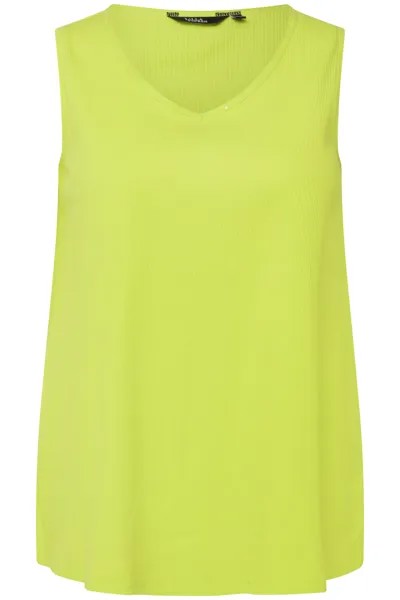 Футболка Ulla Popken Strick Top, цвет limonengrün