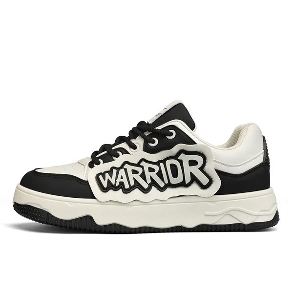 Кроссовки WARRIOR Skateboarding Shoes Unisex Low-top White/black, бежевый/черный