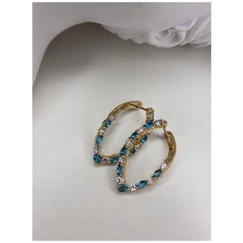 Серьги женские, фигурные, цвет золото