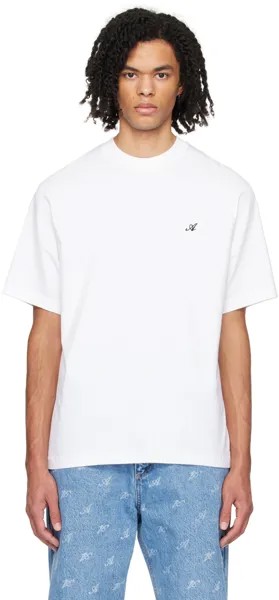 Белая фирменная футболка Axel Arigato