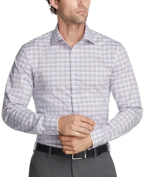 Мужская классическая рубашка узкого кроя Techni-Cole Flex Stretch Kenneth Cole Reaction, цвет Amethyst