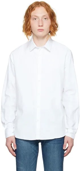 Белая рубашка на пуговицах Sunspel, цвет White