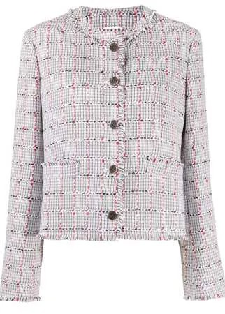 Thom Browne твидовый пиджак в клетку Windowpane