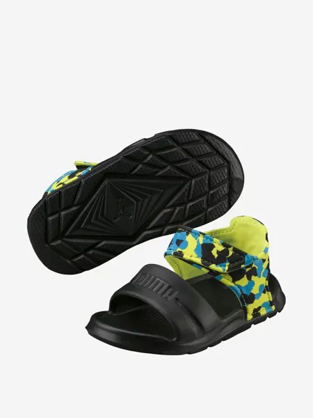 Сандалии для мальчиков PUMA Wild Sandal Injex Camo PS, Черный