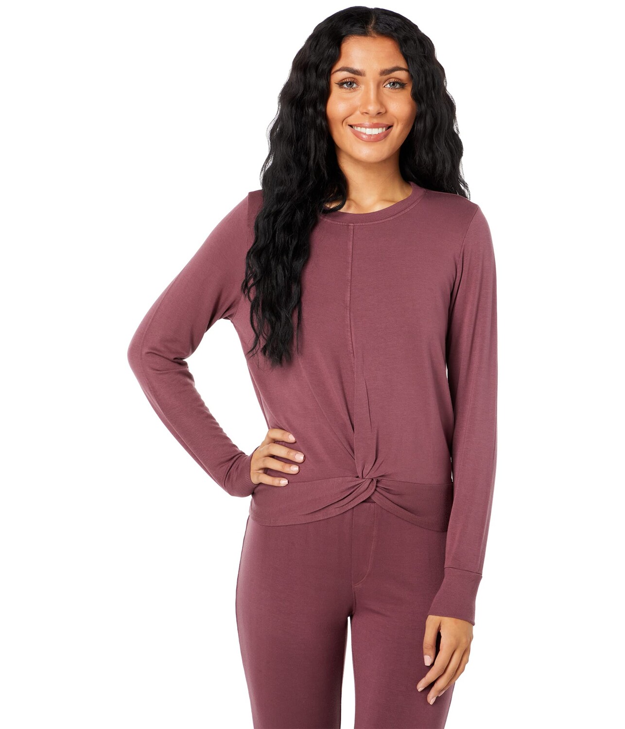 Толстовка LAmade, Chloe Twist Front Pullover Sweatshirt in Lightweight Modal Terry