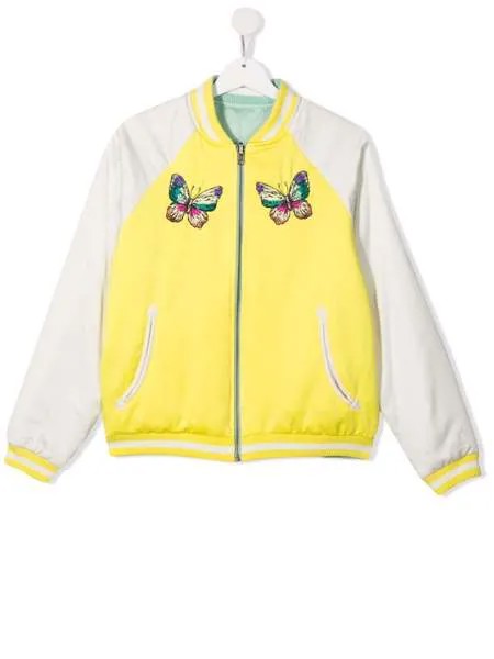 Stella McCartney Kids двусторонний бомбер с вышивкой