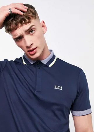 Темно-синее поло BOSS Athleisure Paddy 1-Темно-синий