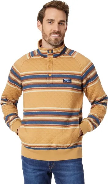 Толстовка Quilted Sweatshirt Stripe L.L.Bean, цвет Barley Multi