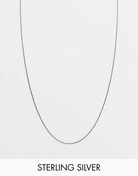 Серебряное короткое фактурное ожерелье ASOS DESIGN-Серебряный