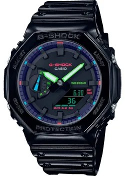 Японские наручные  мужские часы Casio GA-2100RGB-1A. Коллекция G-Shock
