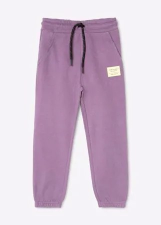 Сиреневые спортивные брюки Jogger с нашивкой Keep it real для мальчика Gloria Jeans